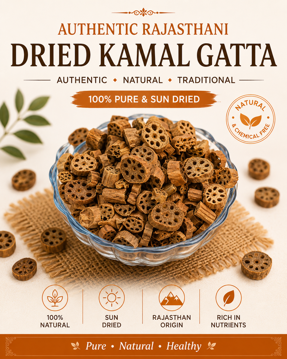 DRied Kamal Gatta by RajasthanEshop