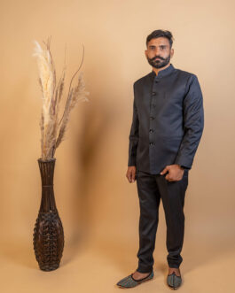 Stunning Black Jodhpuri Bandhgala Suit for Men