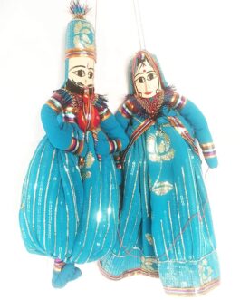 Rajasthani Puppet Pair in Blue