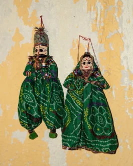 Rajasthani Puppet Pair in Green