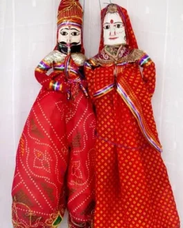 Rajasthani Puppet /Kathputli Pair in Red