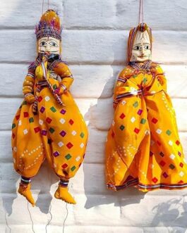 Rajasthani Puppet Pair in Yellow