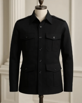 Jodhpuri Hunting Shirt in Black