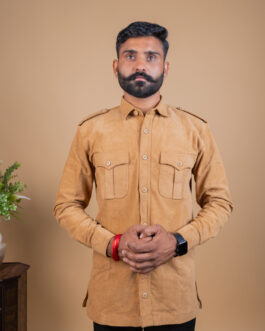 Jodhpuri Hunting Shirts in Golden Brown