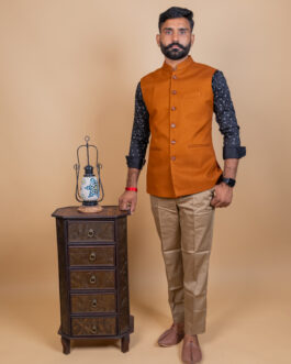 Golden Brown Men’s Rajputana Jacket