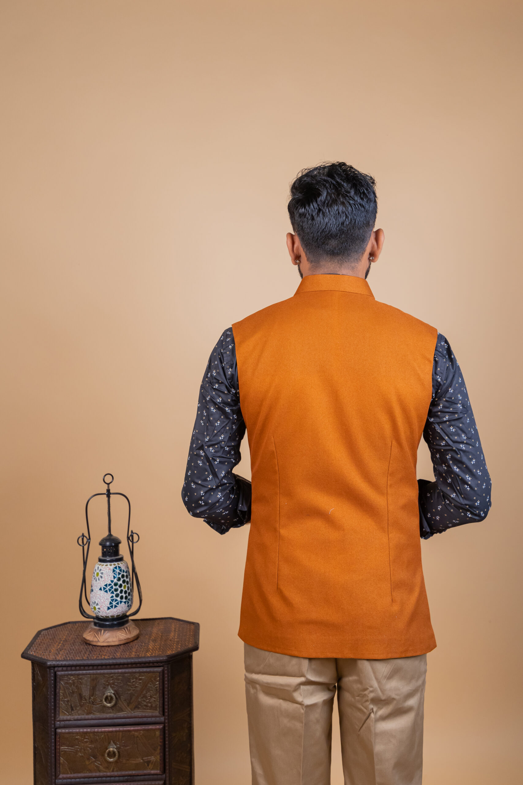 Golden Brown Men’s Rajputana Jacket - Image 7