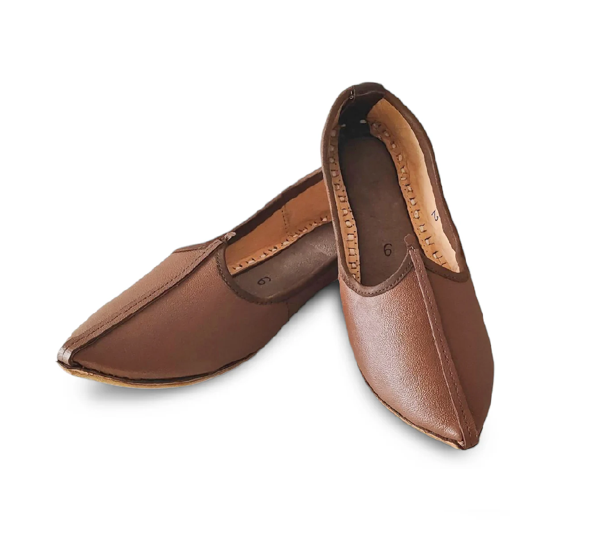 Plain Brown Men Juti by Rajasthaneshop.com