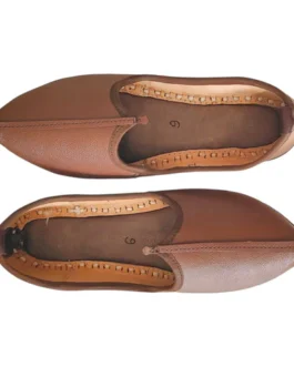 Plain Brown Leather Jutti for Men