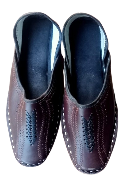 Handmade Genuine Leather Dark Tan Men’s Jutti - Image 2