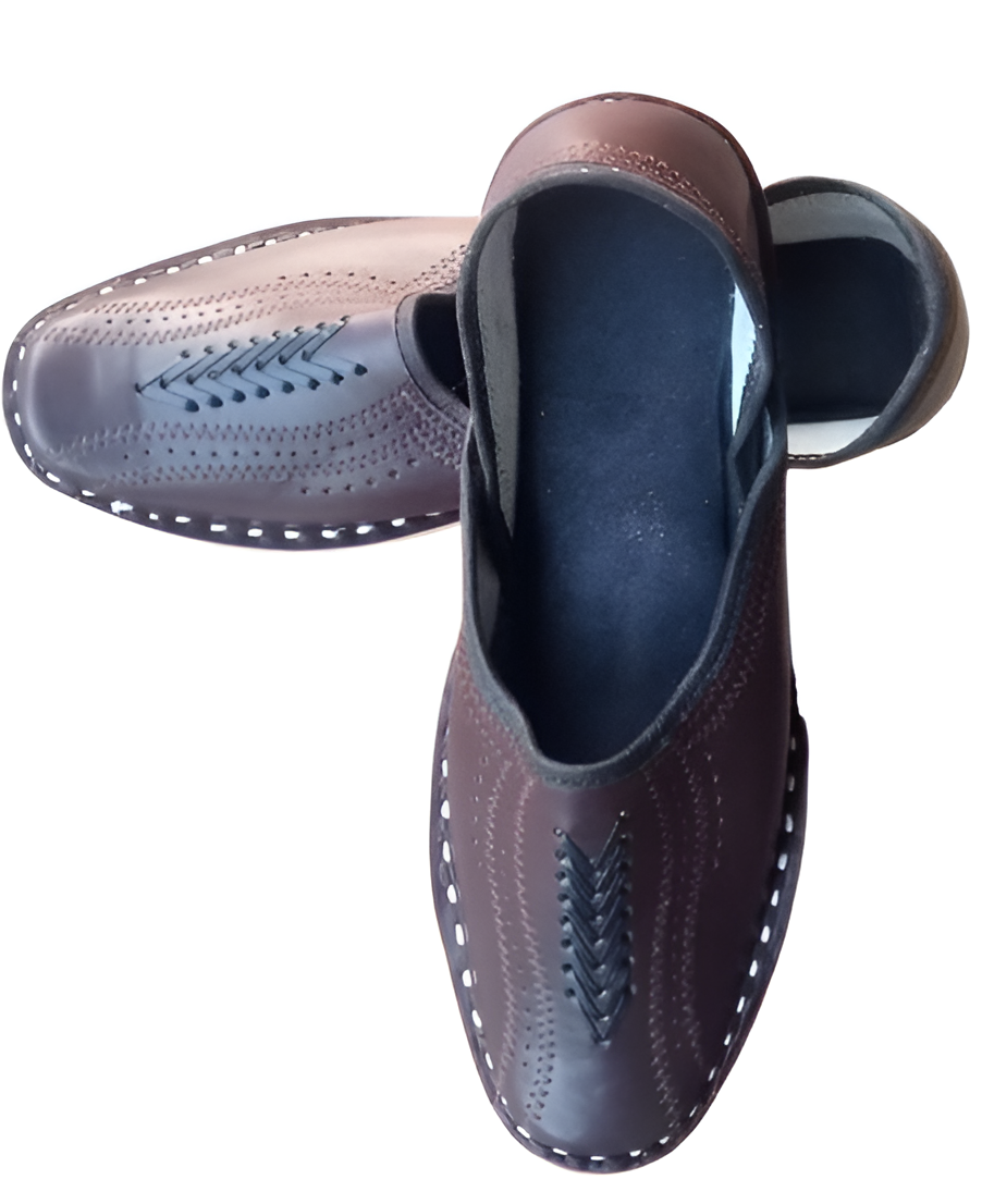 Handmade Genuine Leather Dark Tan Men’s Jutti