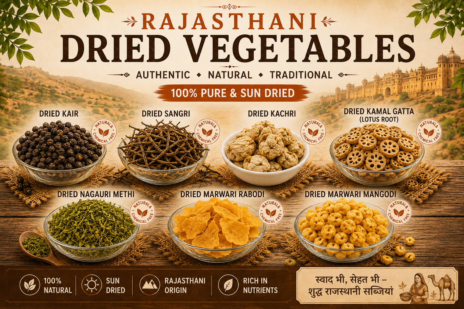 You are currently viewing What Are Rajasthani Dried Vegetables? Complete Guide to Rajasthan’s Traditional Superfoods