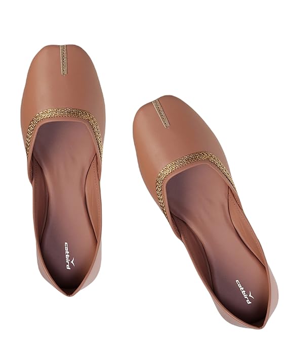 Tan Brown Classic Women's Ethnic Jutti - Image 3