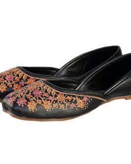 Black Embroidered Ethnic Women’s Jutti