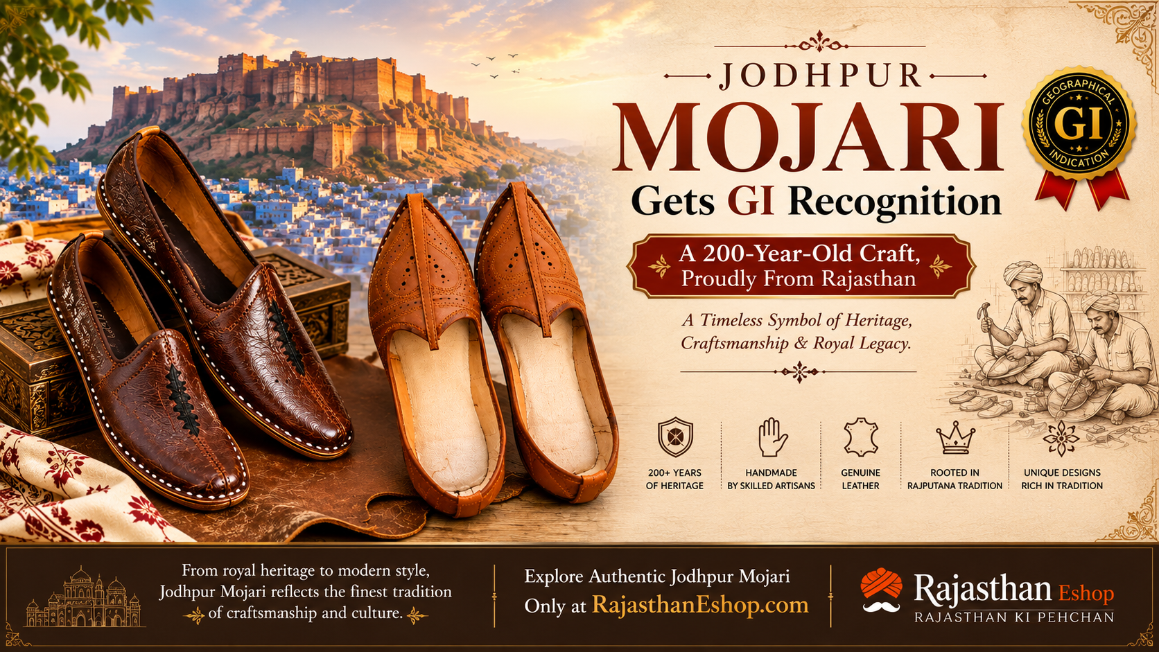 You are currently viewing Jodhpur Mojari Gets GI Tag: What Makes This 200-Year-Old Craft So Special?