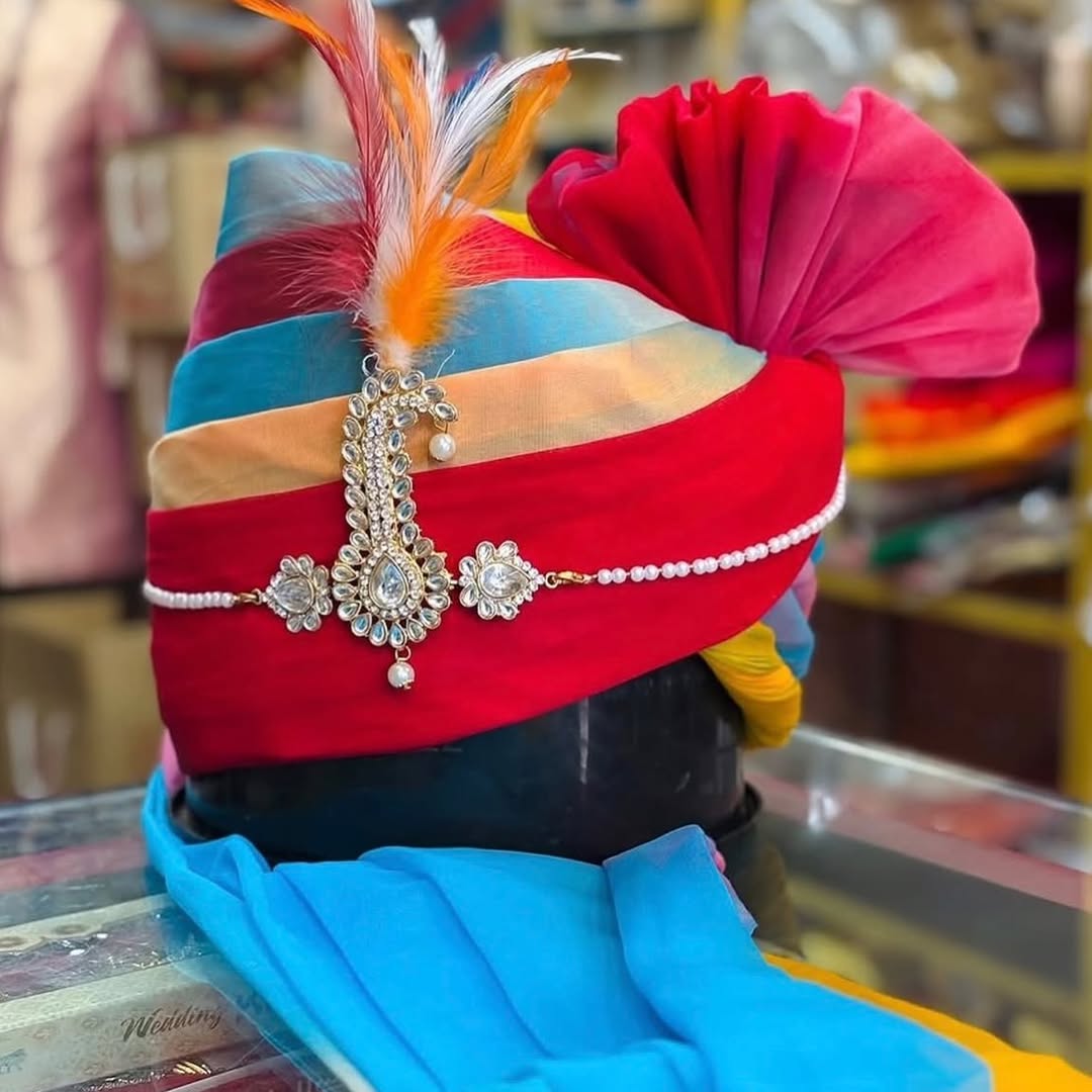 Royal Shaded Mix Colour Georgette Safa