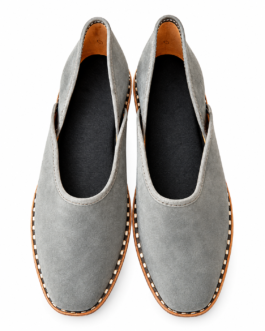 Lust Gray Men’s Leather Jutti – Traditional Rajasthani Mojari