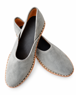 Lust Gray Men’s Leather Jutti – Traditional Rajasthani Mojari